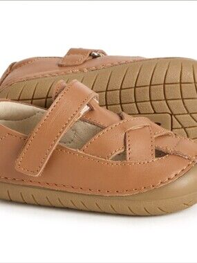 Old Soles Toddler Unisex Pave Thread Sandals Tan Leather sz 20